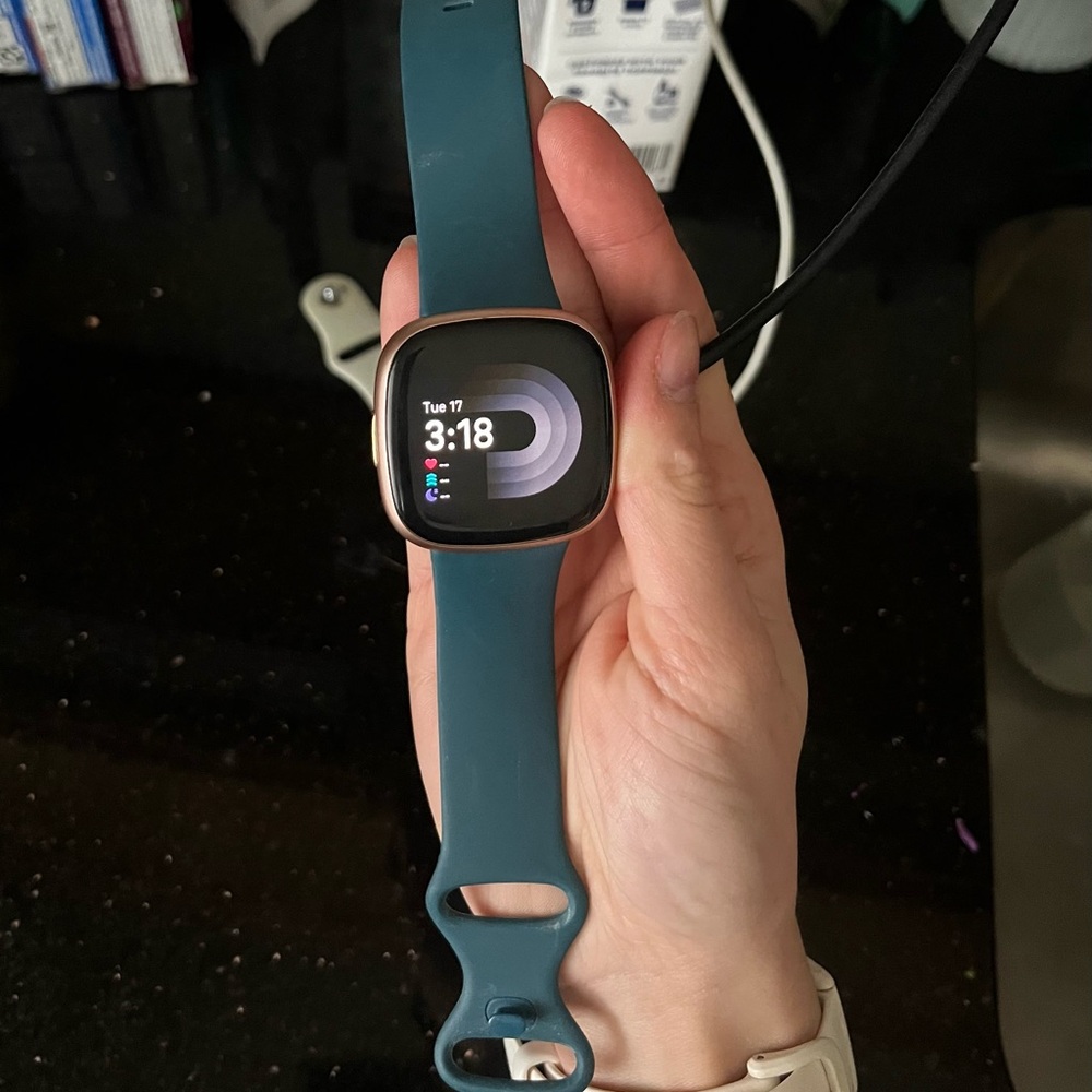 Fitbit Smartwatch with Blue Band